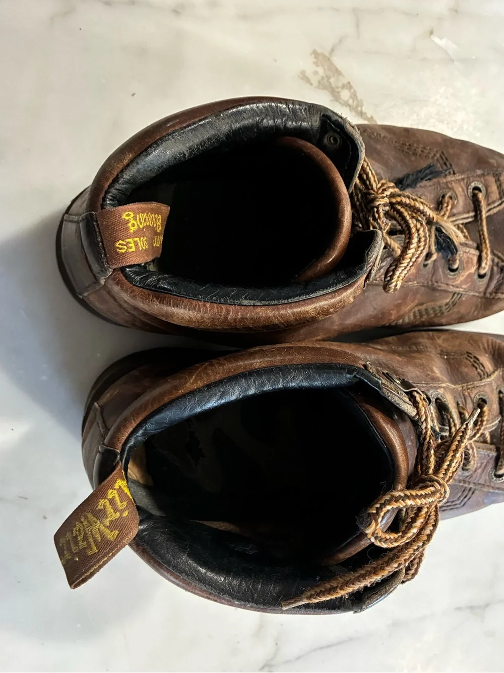 Dr Doc Martens Mens 8287 AW004 Brown Leather Ankle Boots Shoes Size 11